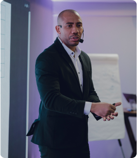 Palestrante apresentando